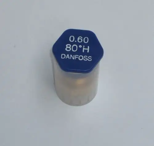 Öldüse von Danfoss, hexagonal, in blau mit weißen Beschriftungen. Geeignet für Anwendungen von Daikin. Nummern und Typenbezeichnung sind gut sichtbar.